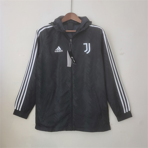 AAA Quality Juventus 22/23 Wind Coat - Black/White